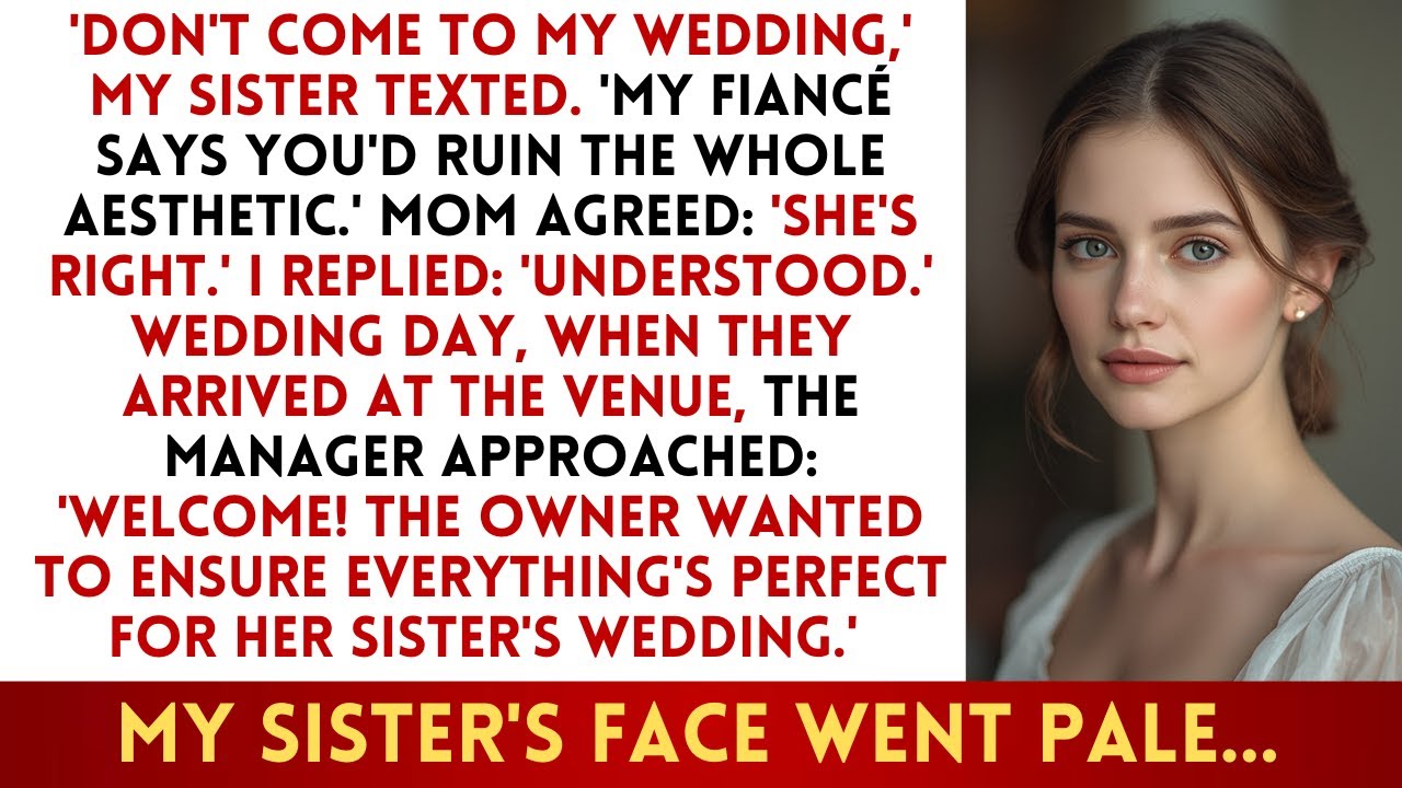 Сестра сказала: «Не приходи на мою свадьбу — ты испортишь всю атмосферу», — а потом увидела владе...
