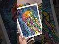 Neurographic jellyfish art tutorial #watercolor #neurographicart #artforanxiety