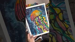 Neurographic jellyfish art tutorial #watercolor #neurographicart #artforanxiety