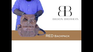 Red Leather Backpack