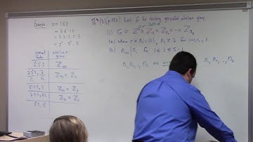 Abstract Algebra II: fundamental theorem of finitely generated Abelian groups example, 4-5-17