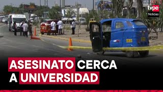 Los Olivos: desconocidos asesinan a disparos a mototaxista cerca a una universidad screenshot 3