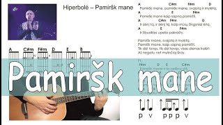 Video thumbnail of "Gitaros pamoka. Hiperbolė - Pamiršk mane. Grokime gitara kartu!"