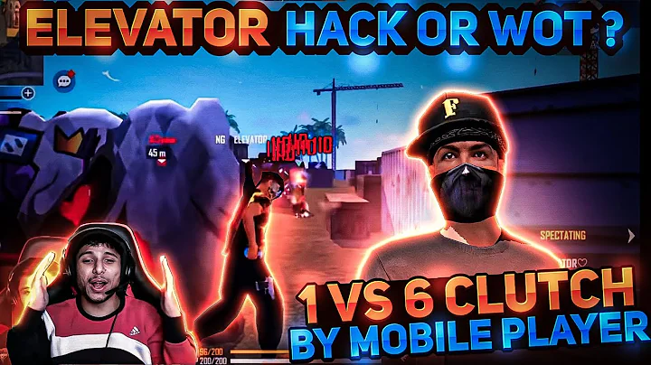 Best ever 1v6 clutch😱 by mobile player ELEVATOR FF🔥 #nonstopgaming - Garena Free Fire