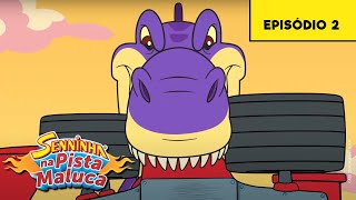 Senninha Na Pista Maluca Ep.02 Enfrentando Dinossauros Desenho Infantil