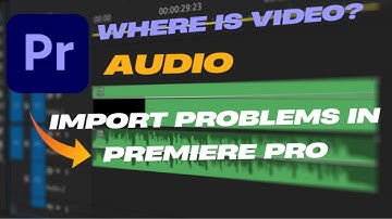 No video, audio only import problems in Premiere Pro
