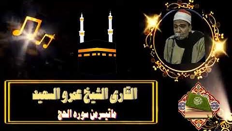 الشيخ عمرو السعيد القارئ بجمهورية مصر العربية ماتيسر من سوره الحج  تلاوه نادره 🎤🎶