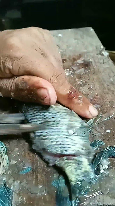 fast way || cut fish using scissors✂️!#short#cuttingskills#tilapiafish