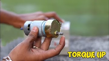 HOMEMADE DC HIGH TORQUE MOTOR with 775 DC motor +. synchronous motor