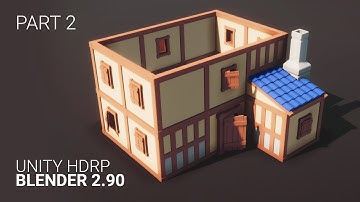 MODULAR Low Poly HOUSE (Speed Modeling) Blender to Unity | 3d Game Asset | Game-ready (Part 2)