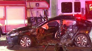 Driver pinned in vehicle after 3-car crash on Southwest Side; 2 taken to hospital