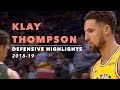 Klay Thompson Defensive Highlights | 2018-19 | Golden State Warriors