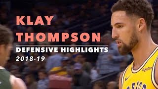 Klay Thompson Defensive Highlights | 201819