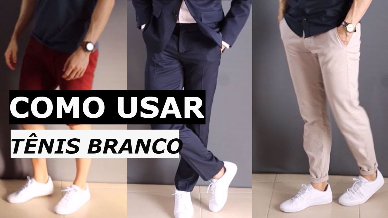 moda masculina tenis branco