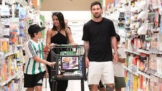Lionel Messi Goes Grocery Shopping In Miami With His Family.