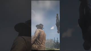NPC FOI LANÇADO PELO AR! 😂 RDR2 BUG INSANO #shorts #rdr2