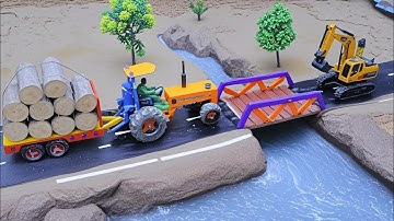 Diy tractor overloads bridge collap -Diy science project to build strong mini Bridge @funnycreatorP