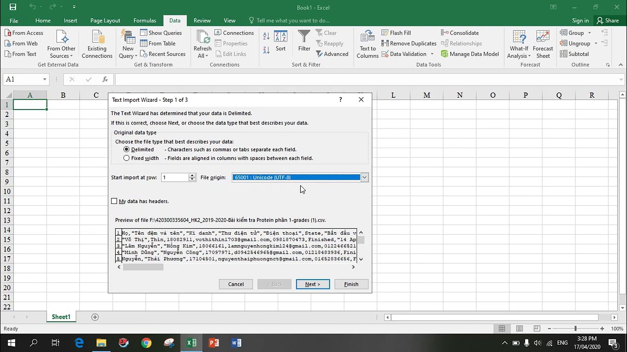 Chuyển file csv bị lỗi font tiếng Việt sang file Excel - youtube