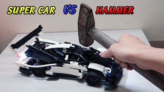 Breaking a Supercar Lego - Supercar Lego vs Hammer