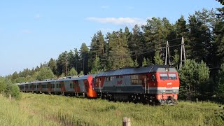 [Тепло-Ласточка] Тепловоз ТЭП70БС-322 с электропоездом ЭС2ГП-014 &quot;Ласточка&quot;