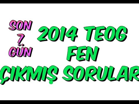 2014 TEOG 1 FEN ÇIKMIŞ SORULAR