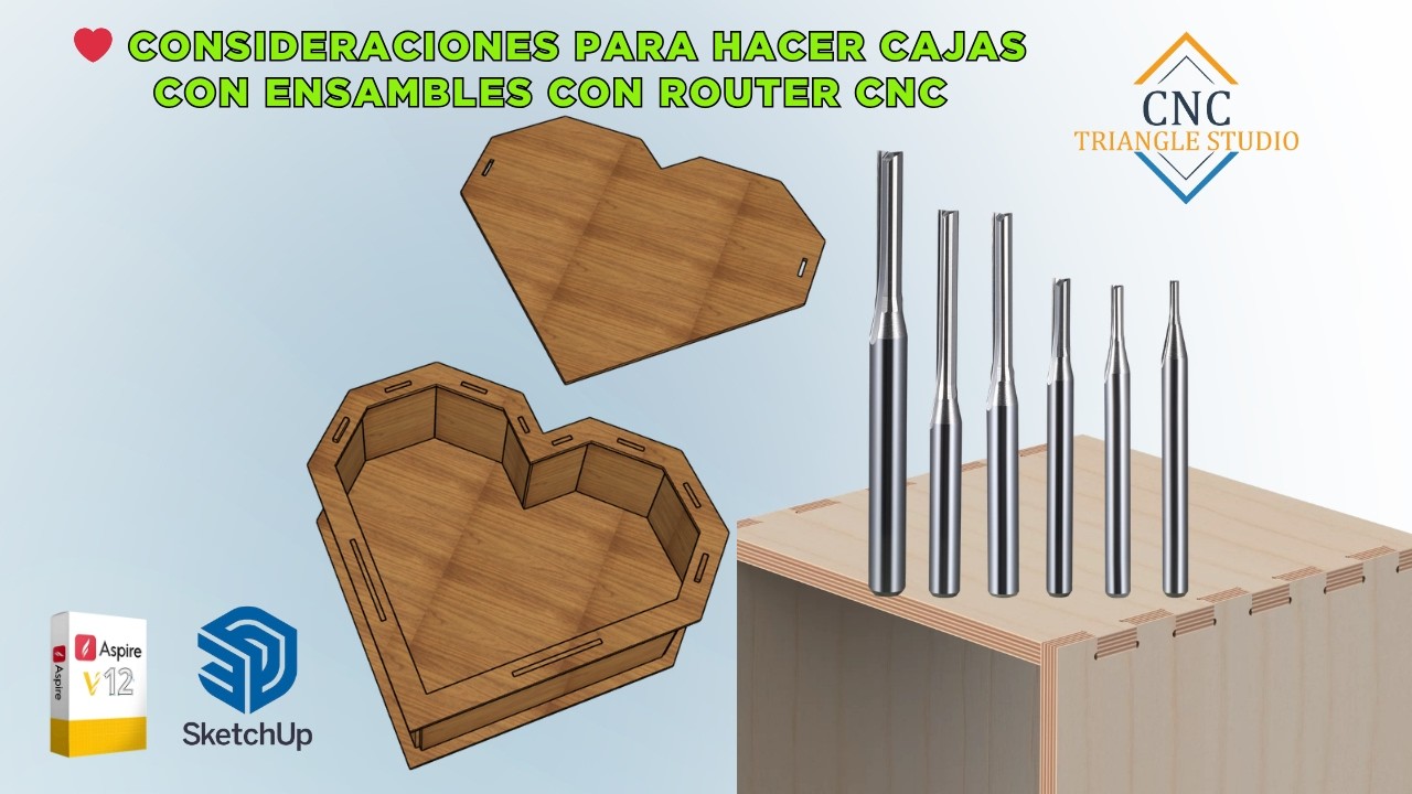 ❤️ Consideraciones para hacer cajas con ensambles en router CNC | Vectric Aspire | Sketchup