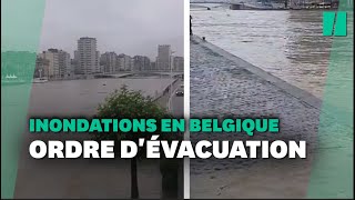 Appel a? e?vacuer Lie?ge apre?s les inondations qui touchent la Belgique et l'Allemagne