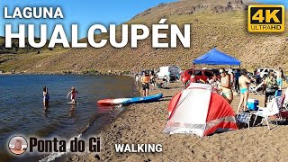 LAGUNA HUALCUPÉN Entre las montañas de la Cordillera, recorré su INCREÍBLE playa NEUQUÉN -ARGENTINA
