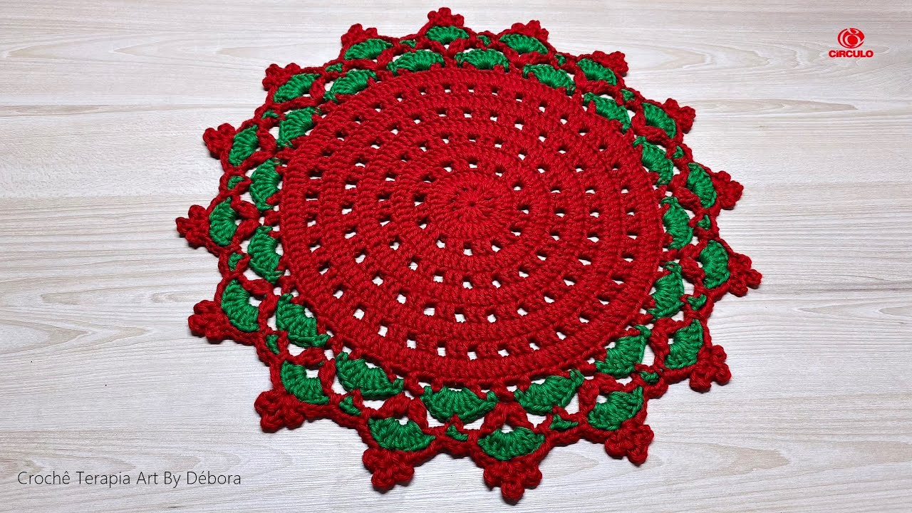 Sousplat Natalino em Crochet