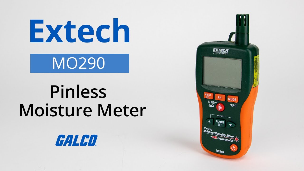 Extech MO290 Pinless Moisture Meter Plus IR Thermometer 
