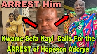 BREAKING: EMPRESS GIFTY's HUSBAND HOPESON ADORYE REPLIES KWAME SEFA KAYI FOR CALLING FOR HIS ARREST🔥