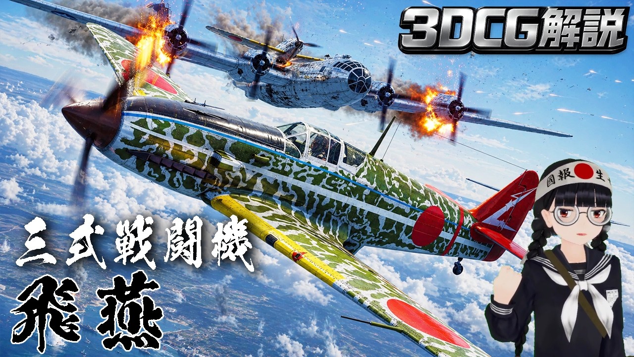 【3DCG】三式戦闘機『飛燕』に乗ってみて検証してみた