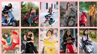 25Girls Photo Poses Idea With Scooty Scooty Pose For Girls Stylish Girls Scooty Photography