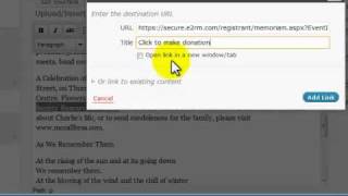Funeral Home Websites Training Videos | Adding Hyperlinks in Online Obits