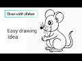 How to draw a Mouse 🐀 easy step by step || Mouse drawing easy steps 