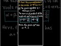 FIND THE SUM AND PRODUCT OF ROOTS OF THE QUADRATIC EQUATION | #mathshorts #polynomials #algebra