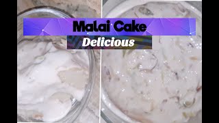 Malai Cake Eggless | easy steps by Hayat Foodies