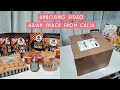 Unboxing  asian snack from calia melbourne