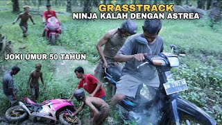 Grasstrack Lucu! Ninja Kalah Dengan Astrea Joki Umur 50 Tahun