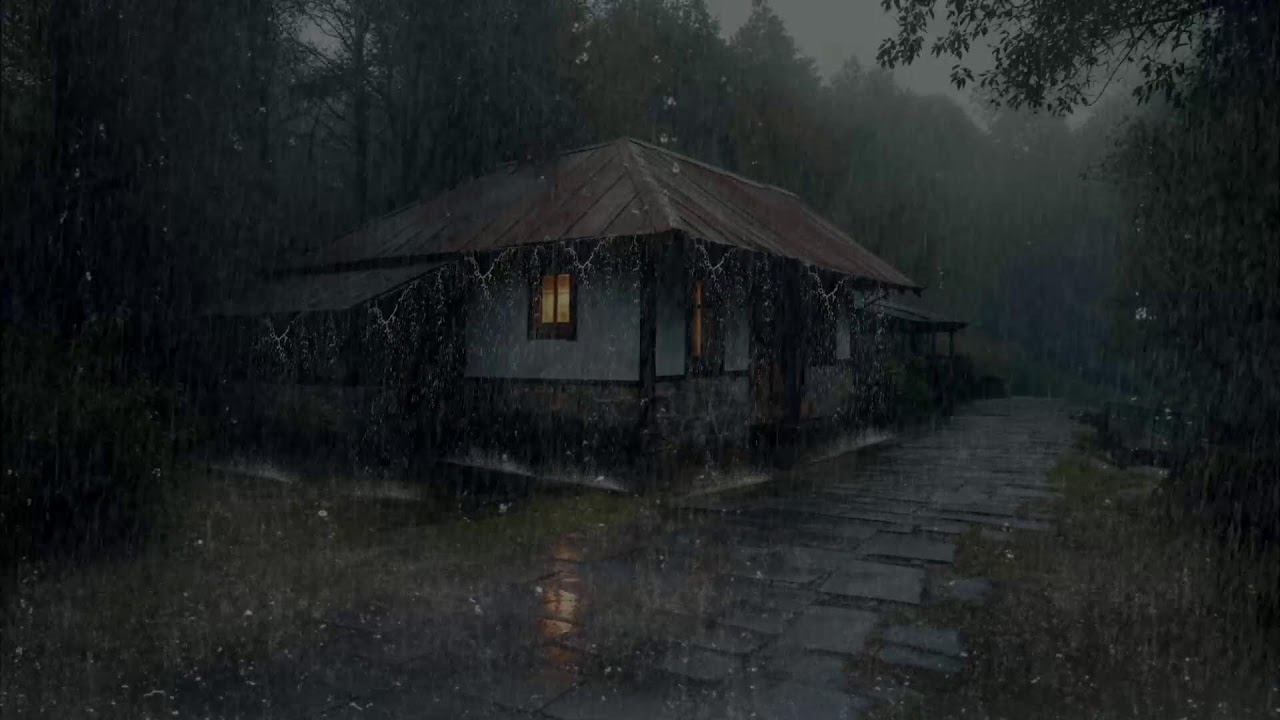 Rain sounds promoting inner peace easing stress and guiding your body into deep sleep