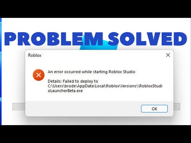 An Error Occurred While Starting Roblox Studio Açılmıyor I Error Opening  Hatası Fix Hatası Çözüm2021 