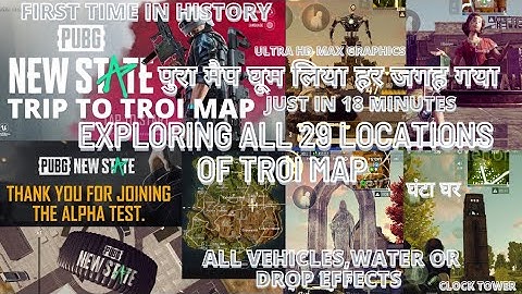 29 Locations PUBG New State  TROI Map in 4K Graphics
