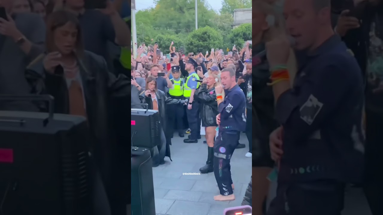 TINI y Coldplay cantando "We Pray" en las calles de Dublin, Irlanda. 🇮🇪