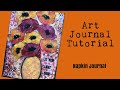 Napkin Art Journal Tutorial - Removing Paint Through Stencil