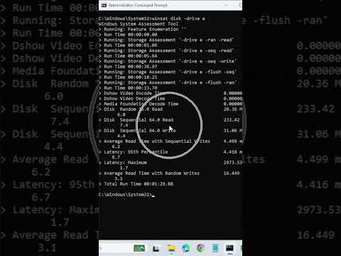 HOW TO CHECK THE USB DRIVE READ AND WRITE SPEED USING WINSAT COMMAND