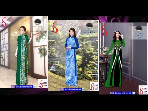 Video 169 MẪU ÁO DÀI XANH ĐẸP & THANH LỊCH l Vải Áo Dài S - youtube