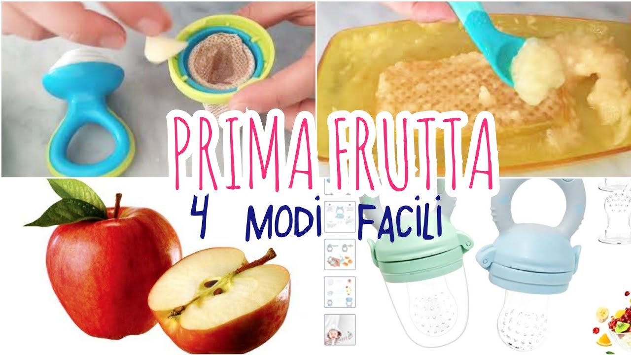 4 MODI PER DARE LA FRUTTA AL NEONATO  prima frutta per il bambino..come  fare?🍎#svezzamento 