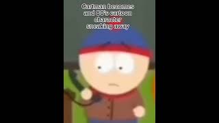 Cartman becomes an 80's cartoon character sneaking away💀