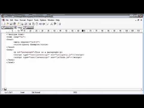 jQuery Tutorial - 5 - Inline/External Scripting