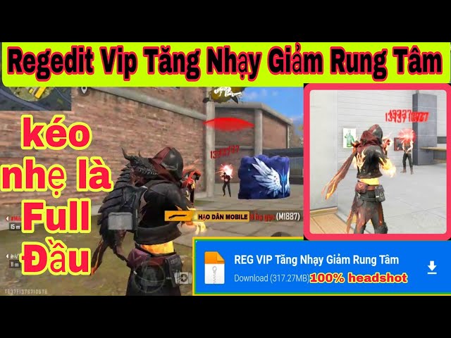 (FREEFIRE) Regedit Vip Tăng Nhạy Giảm Rung Tâm 100% Headshot class=